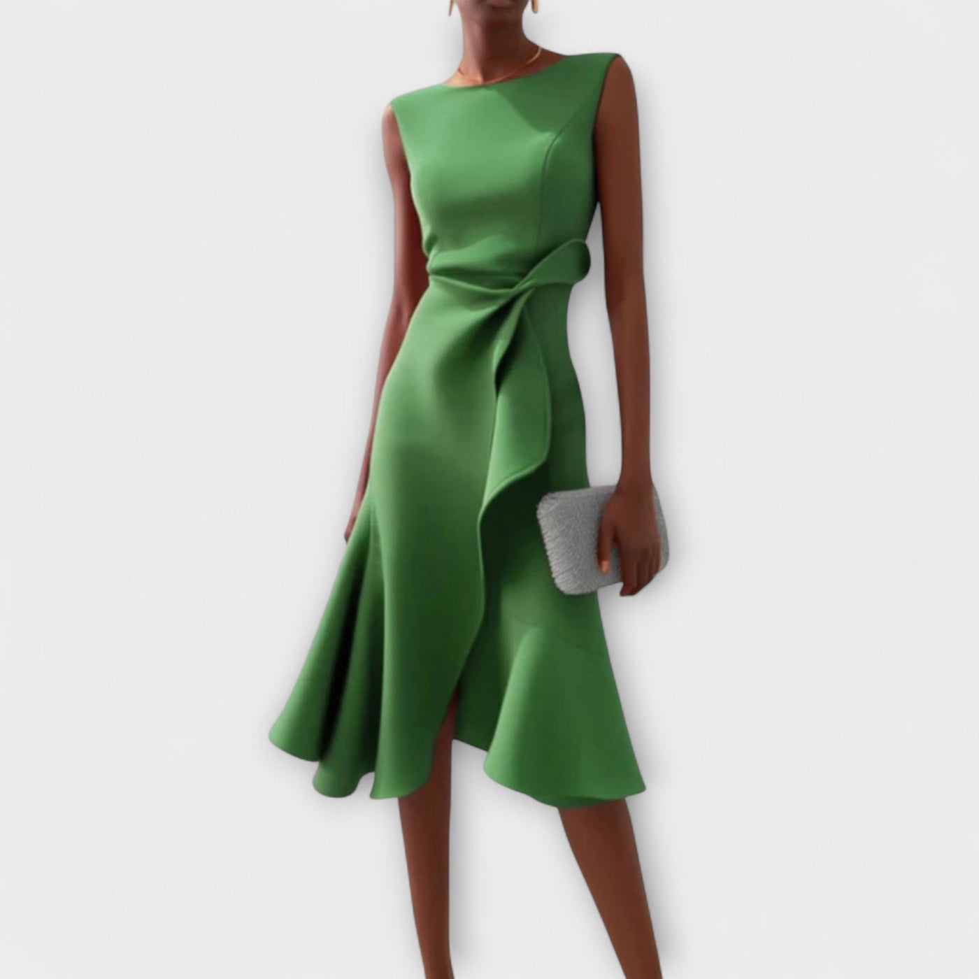 Juliette – Asymmetrisk drapert midi-kjole