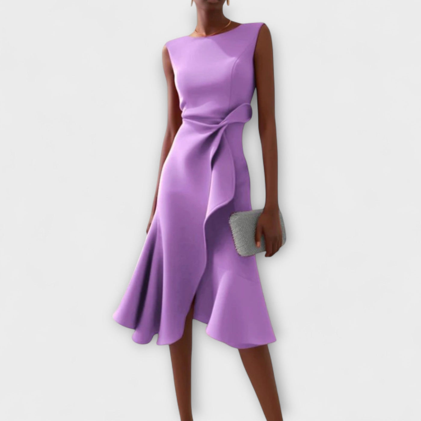 Juliette – Asymmetrisk drapert midi-kjole