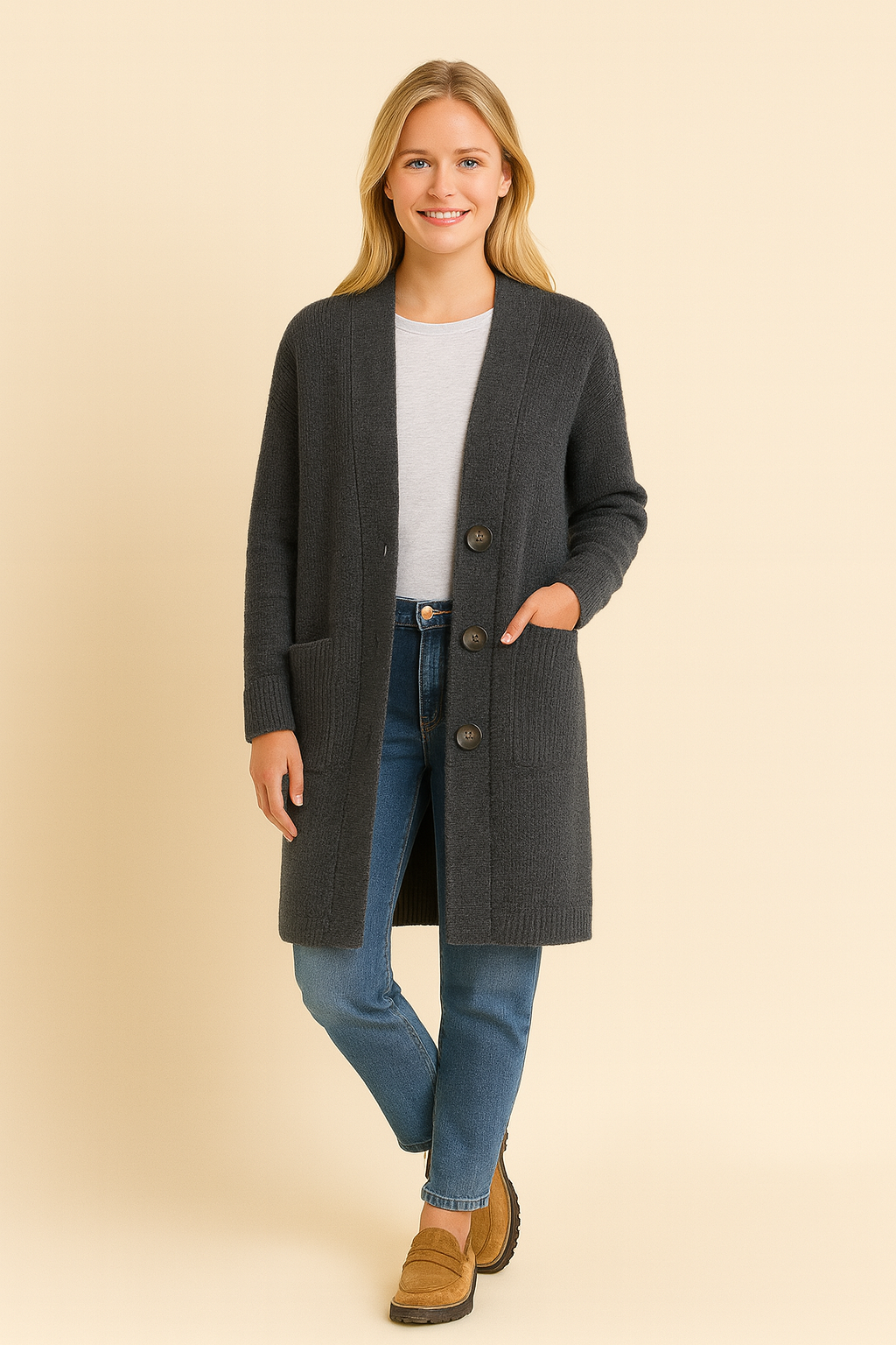 Heidi | Lang cardigan