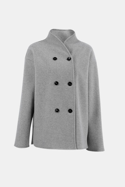 Louisa – Klassisk oversized jakke med dobbelt knappelukking