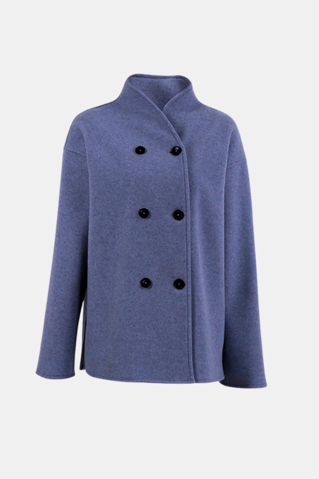 Louisa – Klassisk oversized jakke med dobbelt knappelukking