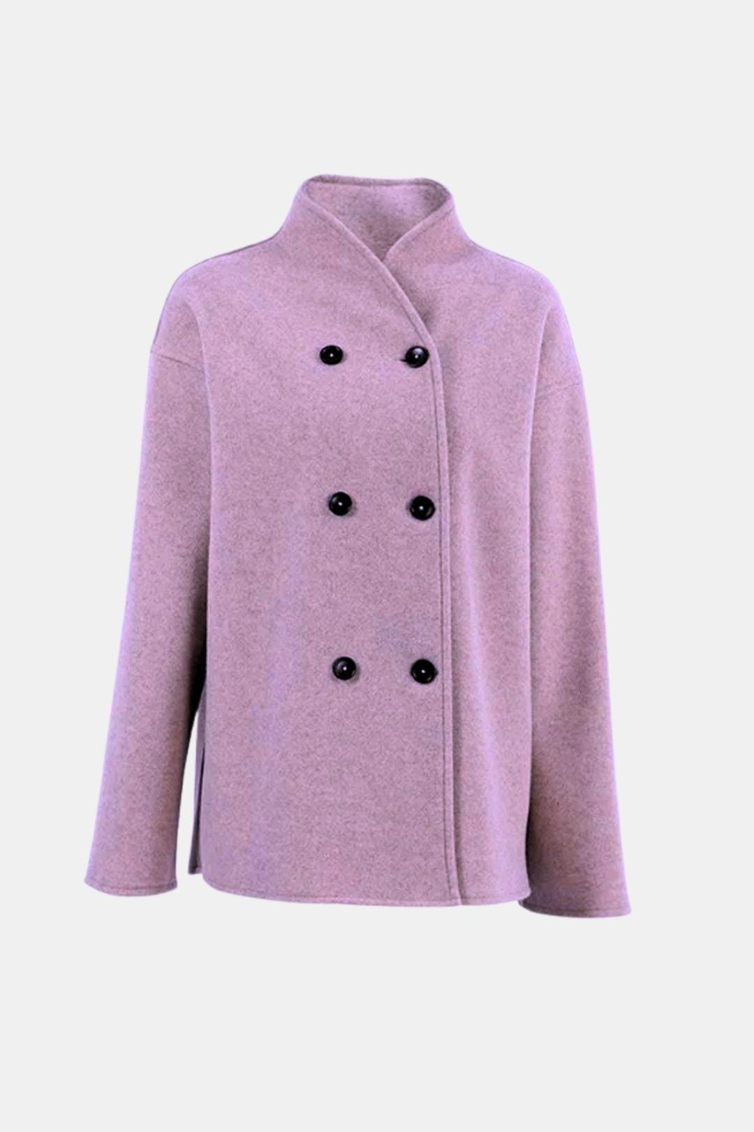 Louisa – Klassisk oversized jakke med dobbelt knappelukking