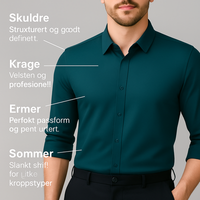 Olav| Rynkefri stretchskjorte for menn