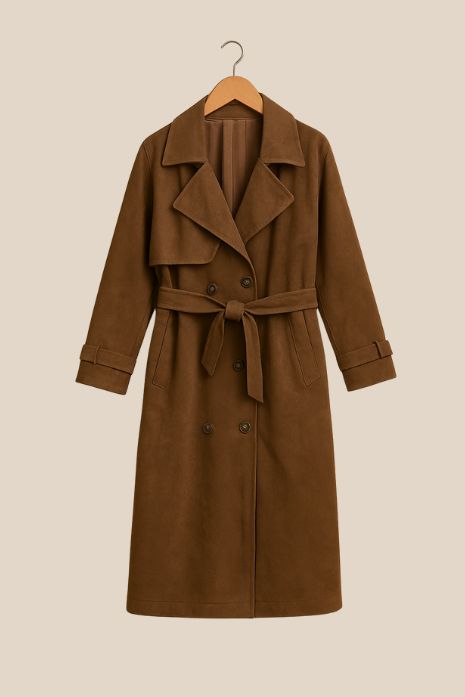 Suedeva™ | Suède-trenchcoat