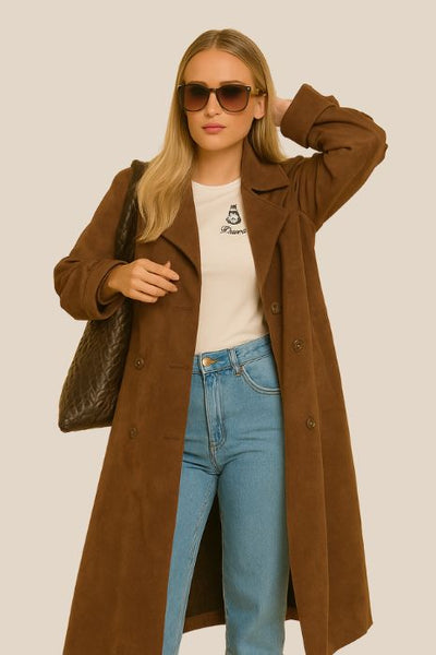 Suedeva™ | Suède-trenchcoat