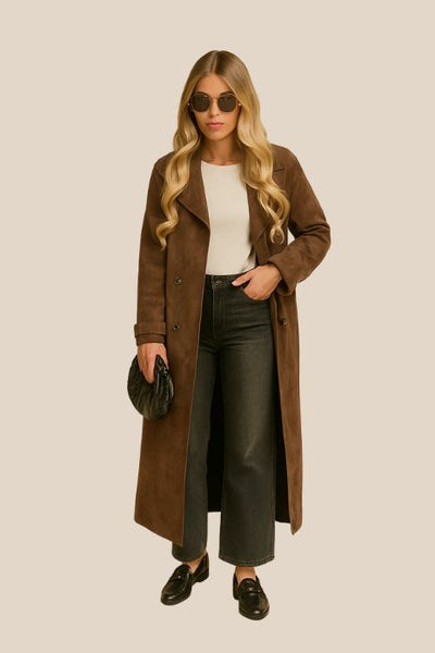 Suedeva™ | Suède-trenchcoat