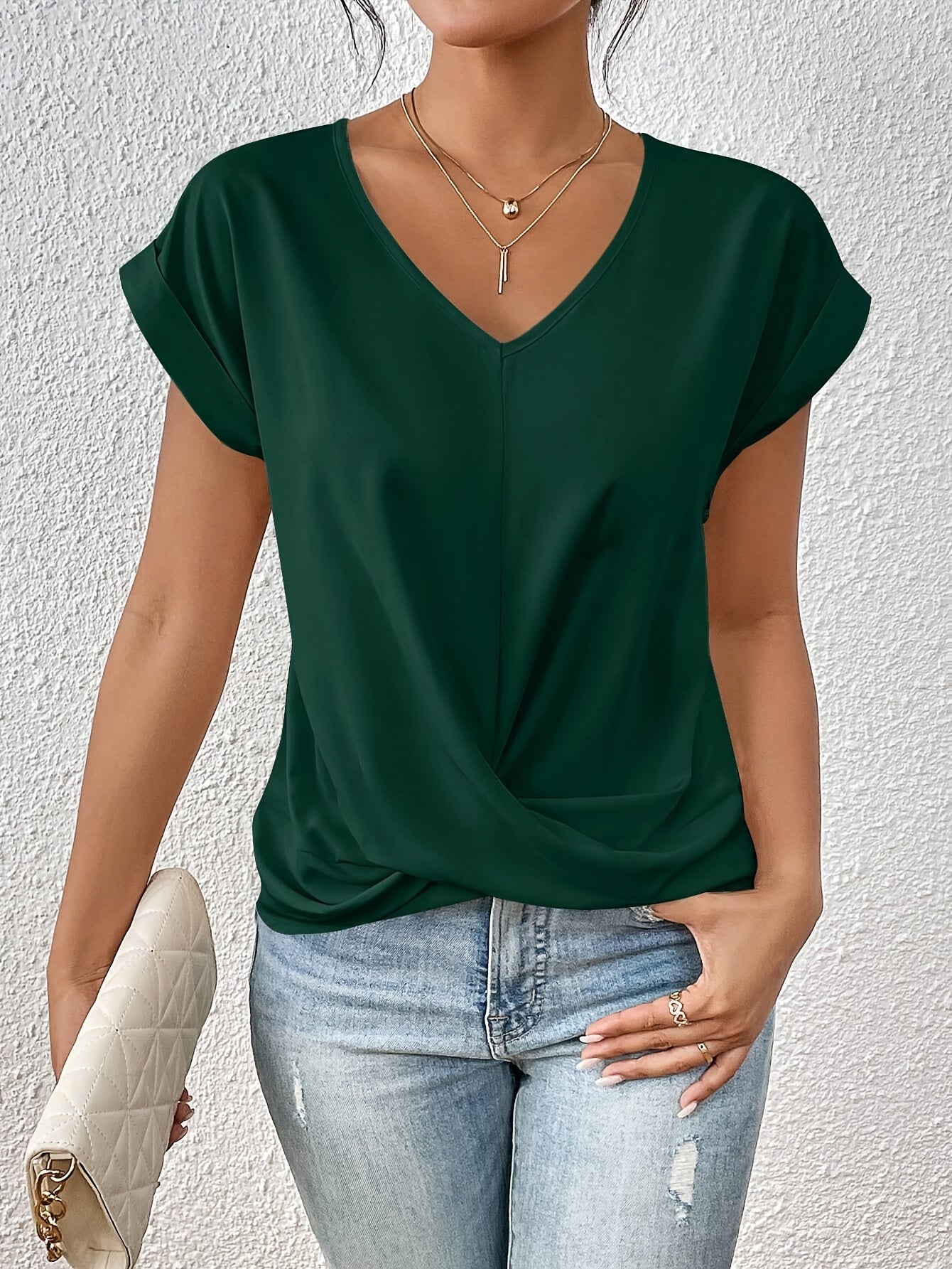 Cleo™ | Casual T-skjorte med sweetheart-hals
