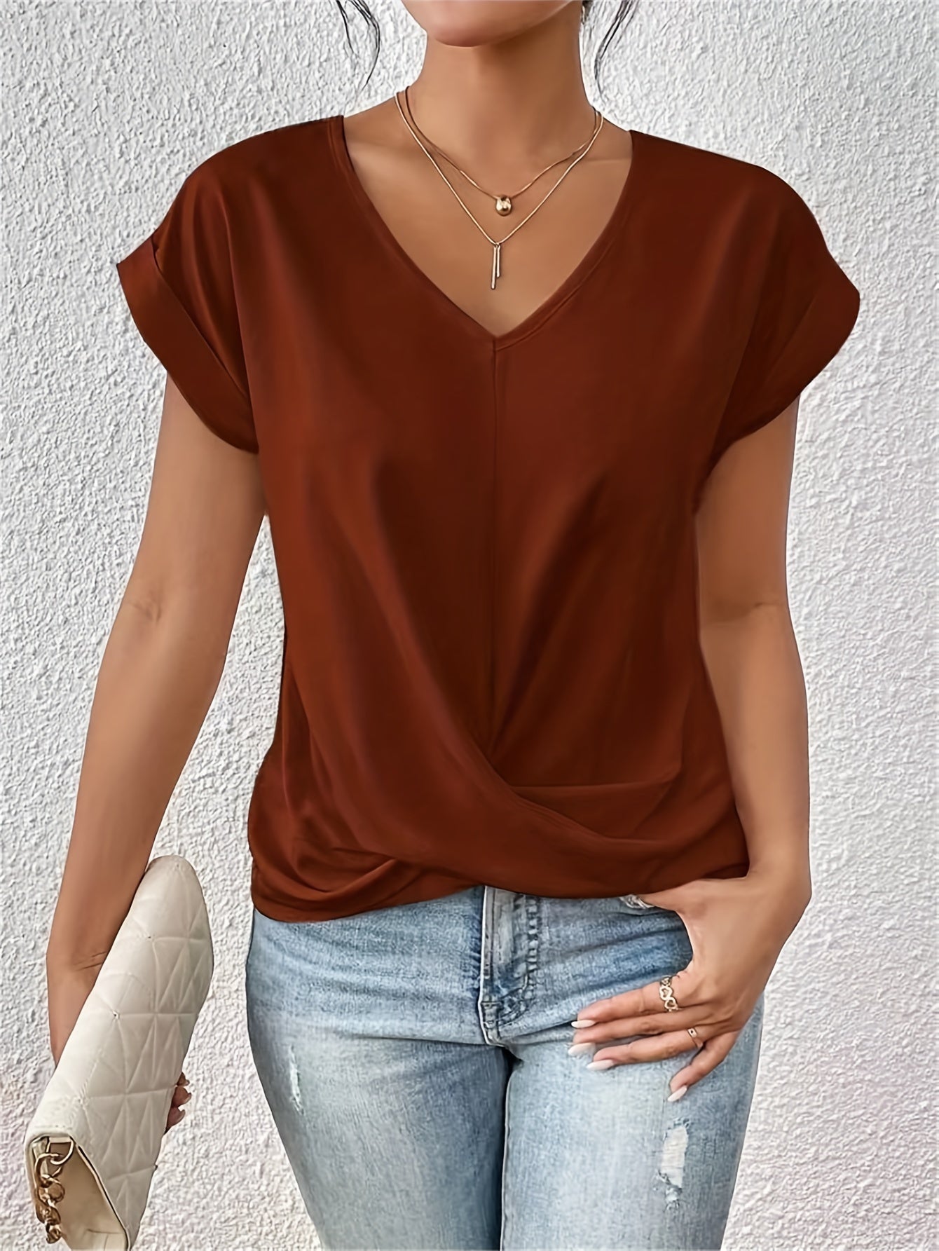 Cleo™ | Casual T-skjorte med sweetheart-hals